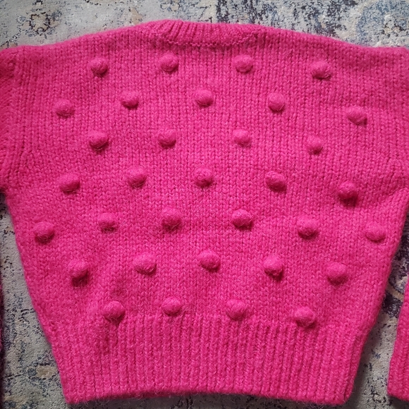 & Other Stories Hot Pink Alpaca Wool Sweater XS – Chunky Bobble Knit, NEW - Picture 5 of 7